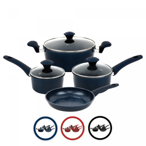 Herzberg HG-04654BLK: Set De 7 Piezas De Cocina De Hierro Fundido Con Revestimiento De...