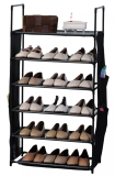 Herzberg HG-03329: Zapatero de 6 Niveles (47 x 100cm) - Negro