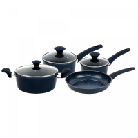 Herzberg HG-04685BLU: Set De 7 Piezas De Cocina De Hierro Fundido Con Revestimiento De...